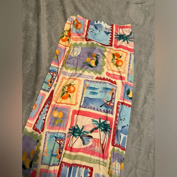 NWOT Women’s super soft cotton midi skirt vacation print size small - Picture 3 of 4